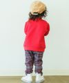 ベビー服 男の子 チェック柄10分丈パンツ　レッド　モデル4