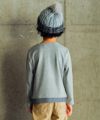 子供服 男の子 裾フェイクレイヤード ロゴプリントTシャツ 杢ｸﾞﾚｰ(92) モデル画像4