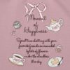 子供服 女の子 ティーカップ ＆ スイーツ ロゴ 刺繍 袖フリル Tシャツ ピンク(02) デザインポイント1