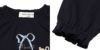 子供服 女の子 ティーカップ ＆ スイーツ ロゴ 刺繍 袖フリル Tシャツ ネイビー(06) デザインポイント2