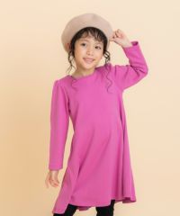 ベビー服 女の子 音符刺繍 リボン フレア Aライン ワンピース