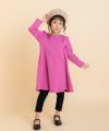 ベビー服 女の子 音符刺繍 リボン フレア Aライン ワンピース ピンク(02) モデル画像3