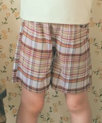 子供服 女の子 モダン チェック柄 ポケットつき キュロットパンツ