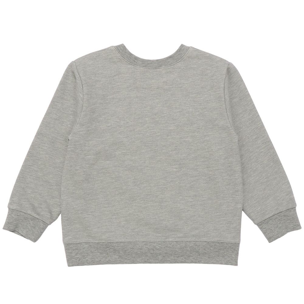 ベビー服 男の子 乗り物ワッペン＆ロゴ刺繍入り 乗り物シリーズ裏毛トレーナー 杢ｸﾞﾚｰ(92) 背面