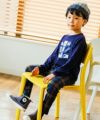 ベビー服 男の子 電車ワッペン＆プリント 乗り物シリーズTシャツ ネイビー(06) モデル画像2