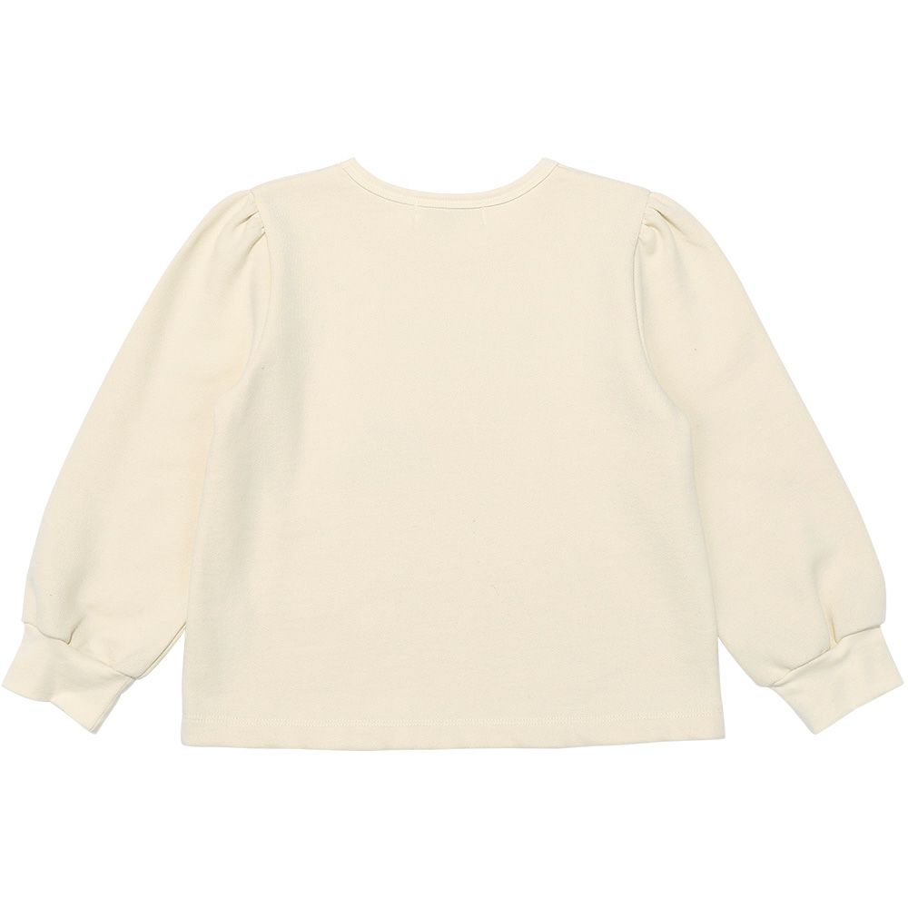 子供服 女の子 リボン ドレス 音符 ロゴプリント トレーナー アイボリー(12) 背面