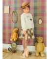 子供服 女の子 リボン ドレス 音符 ロゴプリント トレーナー アイボリー(12) モデル画像3