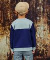 子供服 男の子 ロゴ刺繍 ポケット トレーナー ネイビー(06) モデル画像4