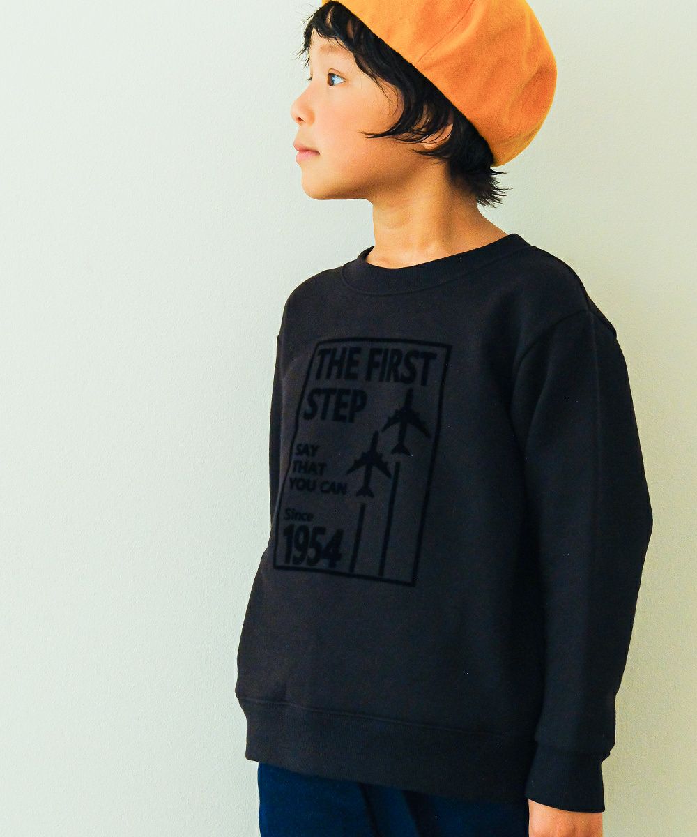 ベビー服 男の子 飛行機 ロゴプリント トレーナー