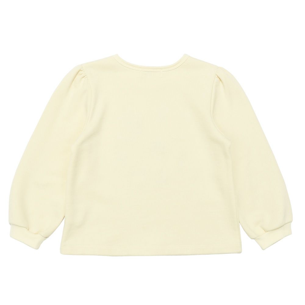 子供服 女の子 香水瓶 お花 リボン 刺繍 裏毛トレーナー アイボリー(12) 背面