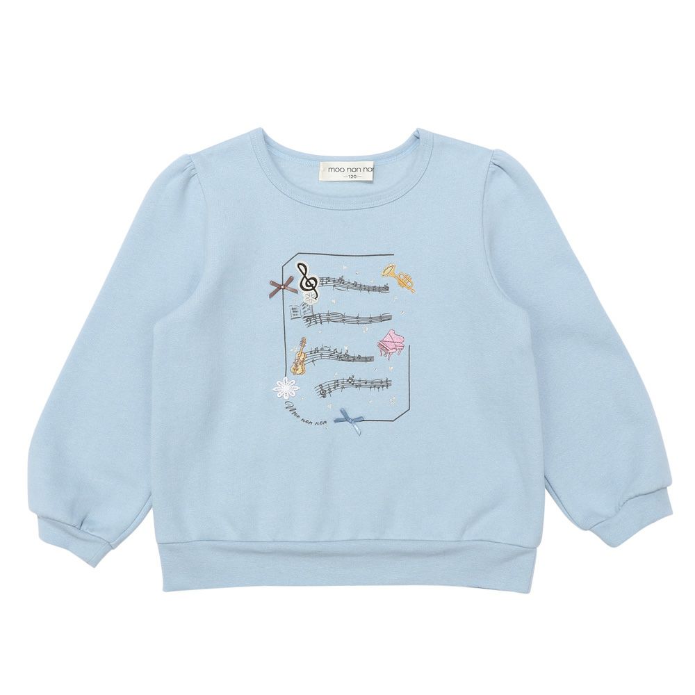子供服 女の子 音楽会モチーフ トレーナー ブルー(61) 正面