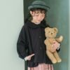 ベビー服 女の子 子ども服 こども服 キッズ ジュニア 羽織り 裏毛起毛 フリル リボン ボタン