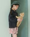 ベビー服 女の子 子ども服 こども服 キッズ ジュニア 羽織り 裏毛起毛 フリル リボン ボタン ブラック(00) モデル画像2