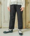 子供服 女の子 音符刺繍 ストレッチ ロングパンツ ブラック(00) モデル画像アップ