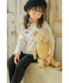 子供服 女の子 音符刺繍 ストレッチ ロングパンツ ブラック(00) モデル画像1