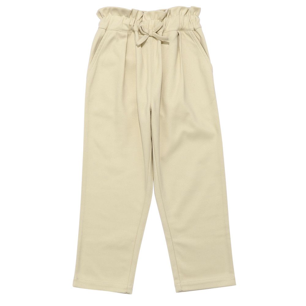 子供服 女の子 音符刺繍 ストレッチ ロングパンツ ベージュ(51) 正面