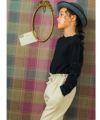 子供服 女の子 音符刺繍 ストレッチ ロングパンツ ベージュ(51) モデル画像3