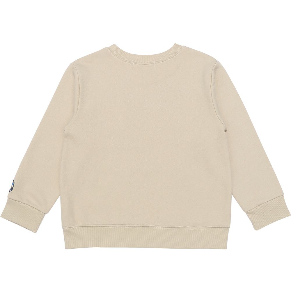 ベビー服 男の子 乗り物 電車 トンネル ポケット ロゴプリント トレーナー ベージュ(51) 背面
