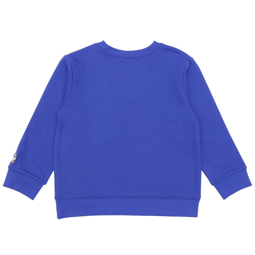 ベビー服 男の子 乗り物 電車 トンネル ポケット ロゴプリント トレーナー ブルー(61) 背面