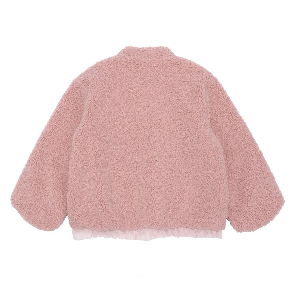 ベビー服 女の子 ボアジャケット コート ピンク(02) 背面