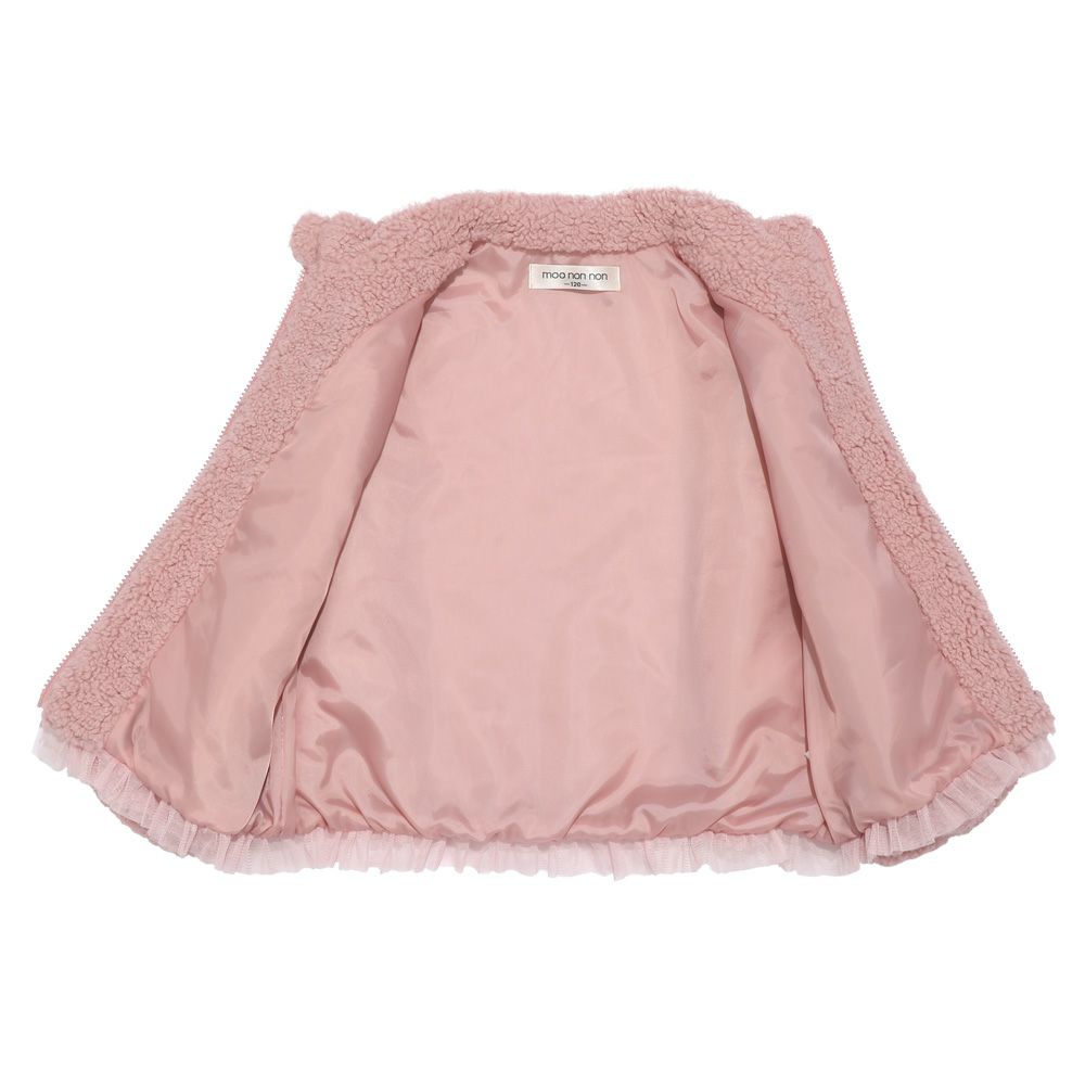 ベビー服 女の子 ボアジャケット コート ピンク(02) デザインポイント2