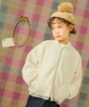 ベビー服 女の子 ボアジャケット コート アイボリー(12) モデル画像アップ