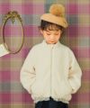 ベビー服 女の子 ボアジャケット コート アイボリー(12) モデル画像1