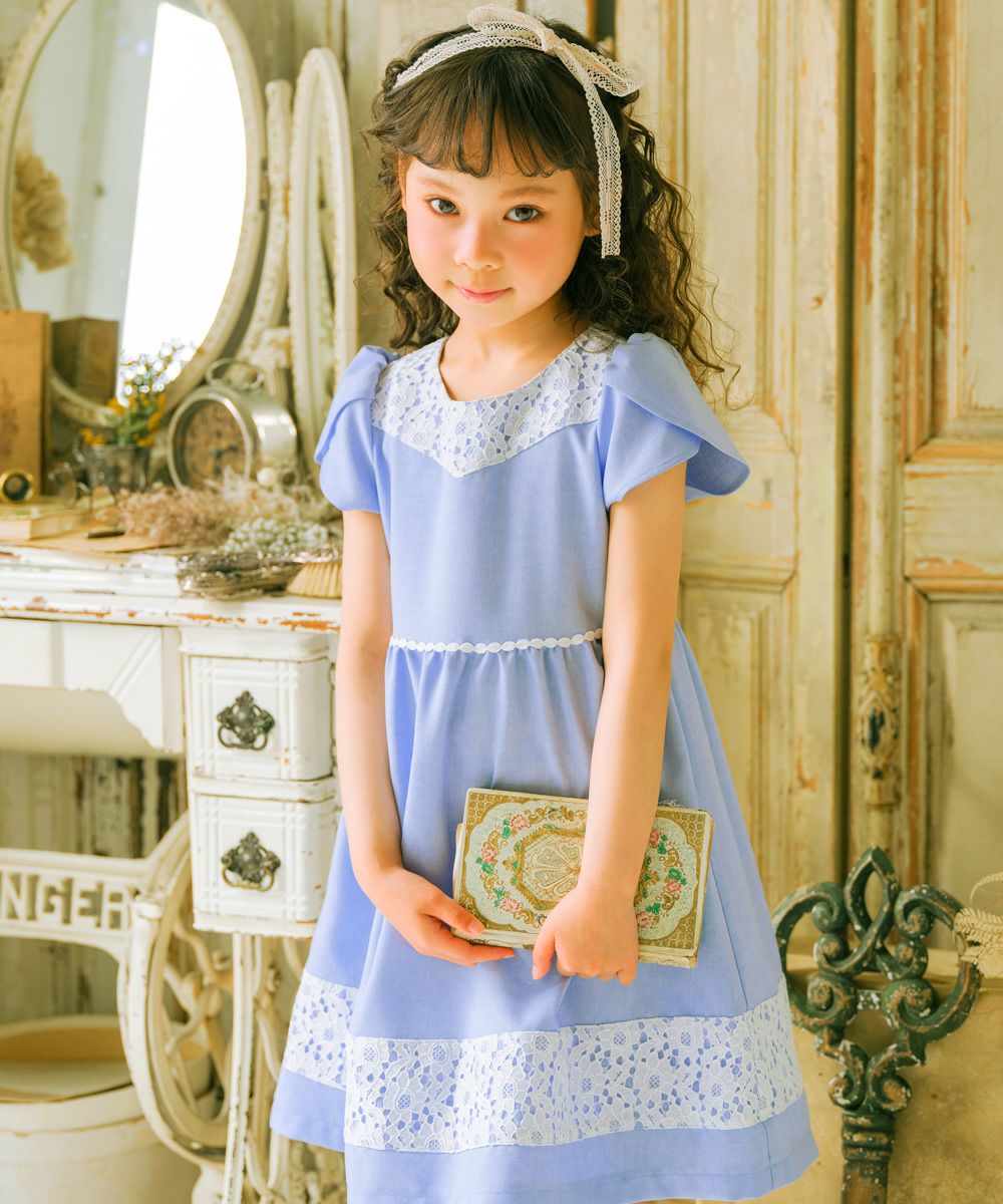 子供服 女の子 日本製 花柄 レース ワンピース