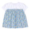 ベビー服 女の子 オリジナル花柄 リボン ドッキングTシャツ グリーン(08) 背面