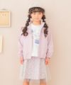 子供服 女の子 オリジナル花柄 チュールスカート パープル(91) モデル画像1