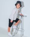 ベビー服 男の子 綿100％ ボーダー ロゴ ポケットつき Tシャツ ベージュ(51) モデル画像3