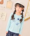 子供服 女の子 綿100％ バッグモチーフ 長袖 Tシャツ ブルー(61) モデル画像1