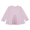 子供服 女の子 バックリボン ＆ 音符 刺繍 ボーダー Tシャツ ピンク(02) 背面
