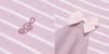 子供服 女の子 バックリボン ＆ 音符 刺繍 ボーダー Tシャツ ピンク(02) デザインポイント2