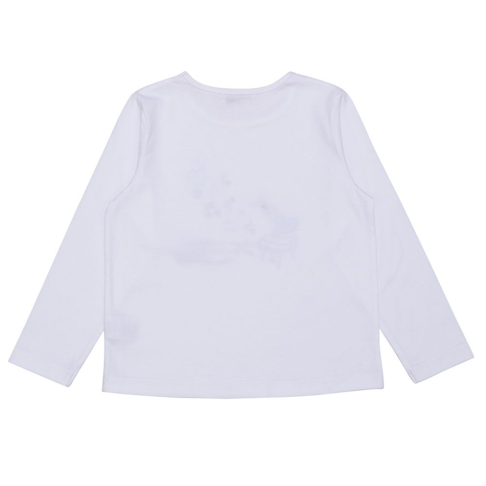 ベビー服 女の子 こども 子ども かわいい ピアノ 音符 ロンT ロンt ロンティー コットン コットン100％ オフホワイト(11) 背面