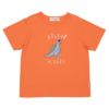 ベビー服 男の子 綿100％ 恐竜 刺繍 ロゴ Tシャツ オレンジ(07) 正面