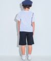 子供服 男の子 綿１００％ ストライプ柄 Tシャツ オフホワイト(11) モデル画像3