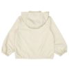 子供服 女の子 フード取り外し可能 フリル パーカー ベージュ(51) 背面