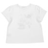 ベビー服 女の子 綿100％ ティーカップ刺繍 Tシャツ オフホワイト(11) 背面
