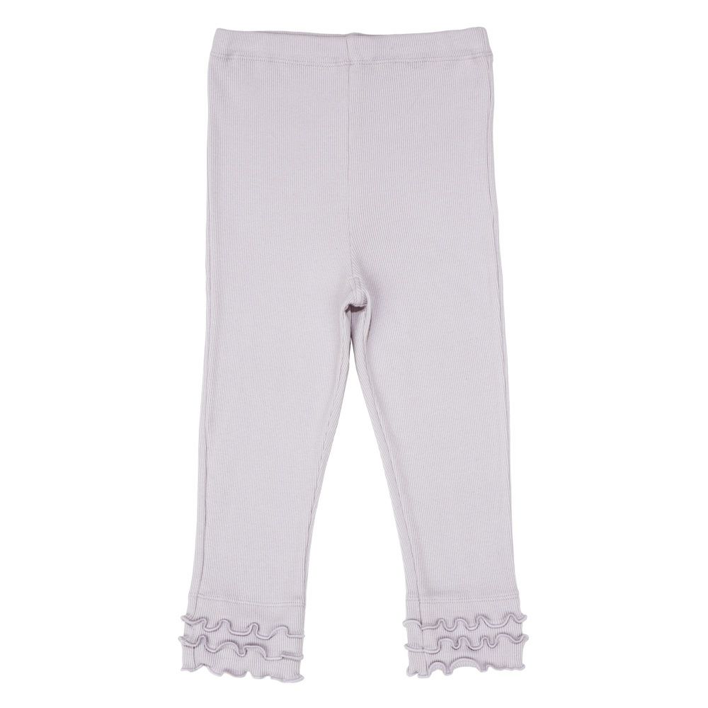 子供服 女の子 フリル 7分丈 レギンス パープル(91) 正面