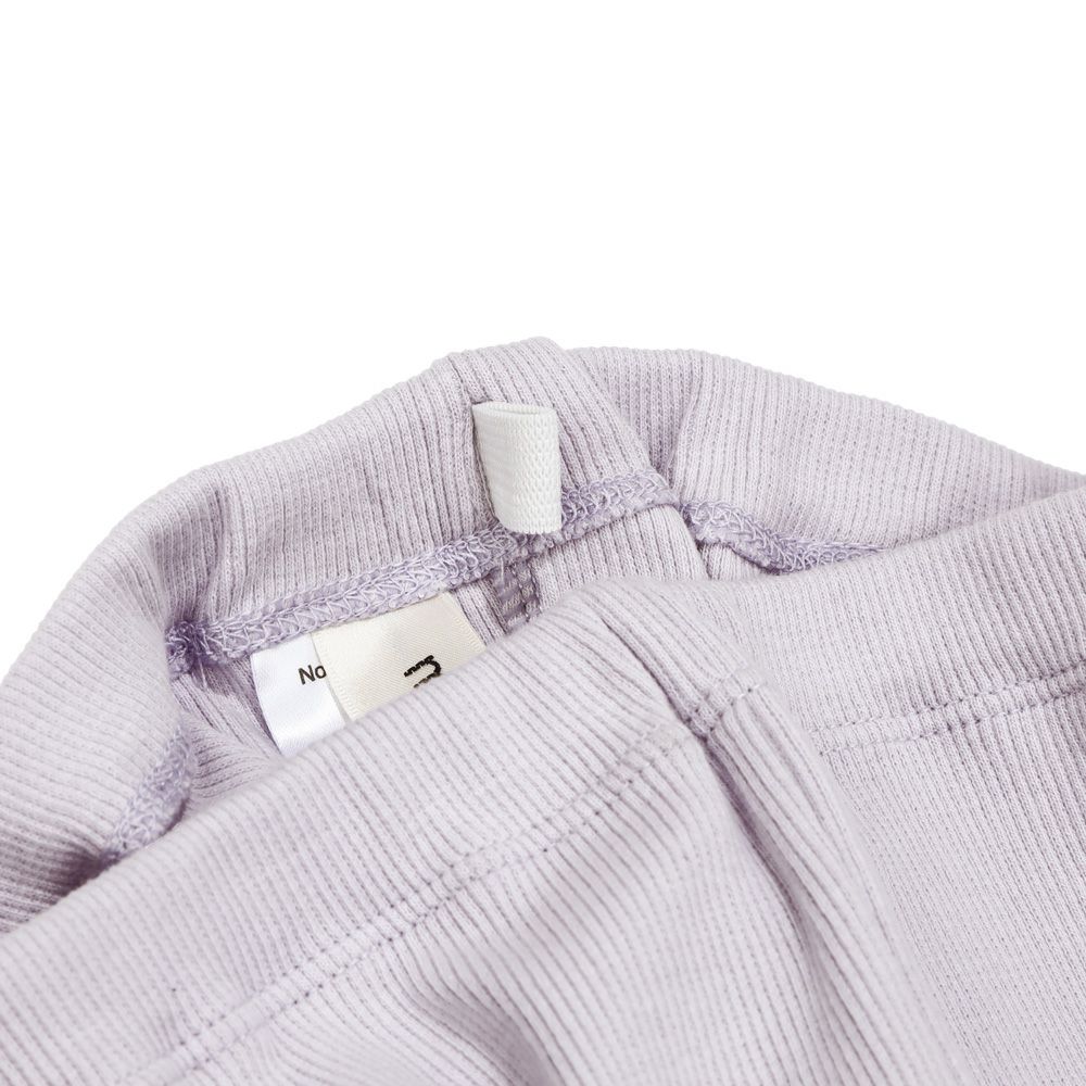 ベビー服 女の子 子ども服 こども キッズ ジュニア 小学生 通学 ストレッチ のびのび リブ 7分丈レギンス パープル(91) デザインポイント2