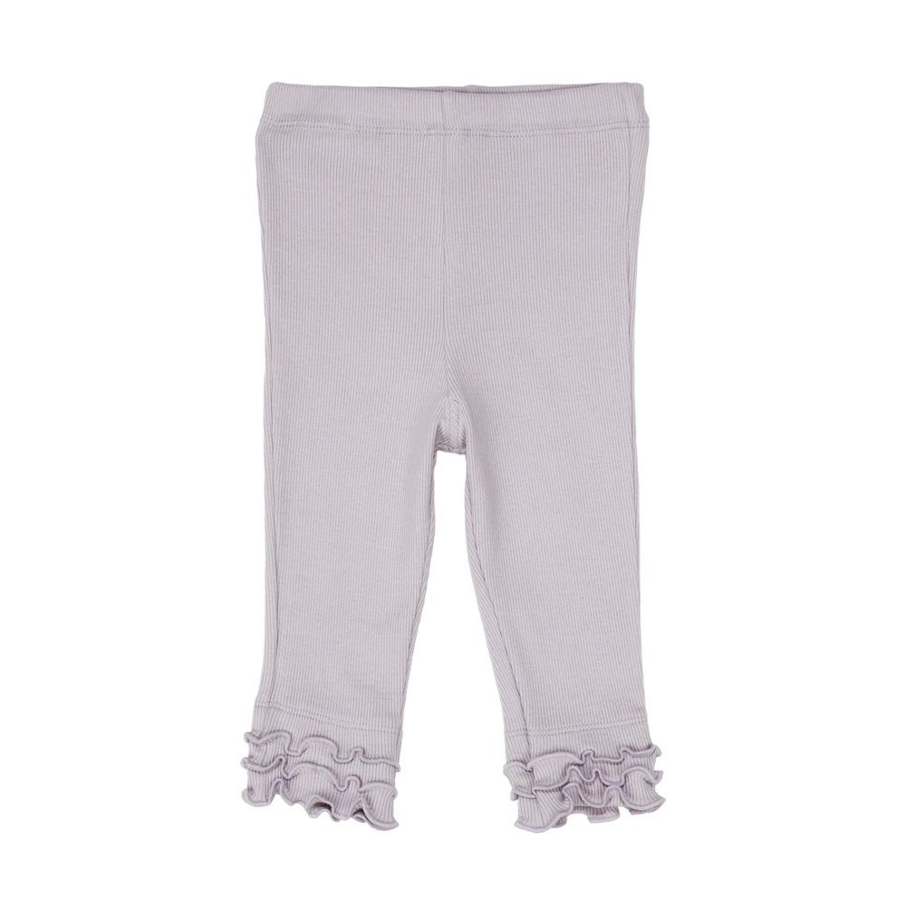 ベビー服 女の子 ベビーサイズ フリル 7分丈 レギンス パープル(91) 正面