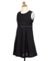 ベビー服 女の子 日本製 リボン付き ワンピース ネイビー(06) トルソー斜め