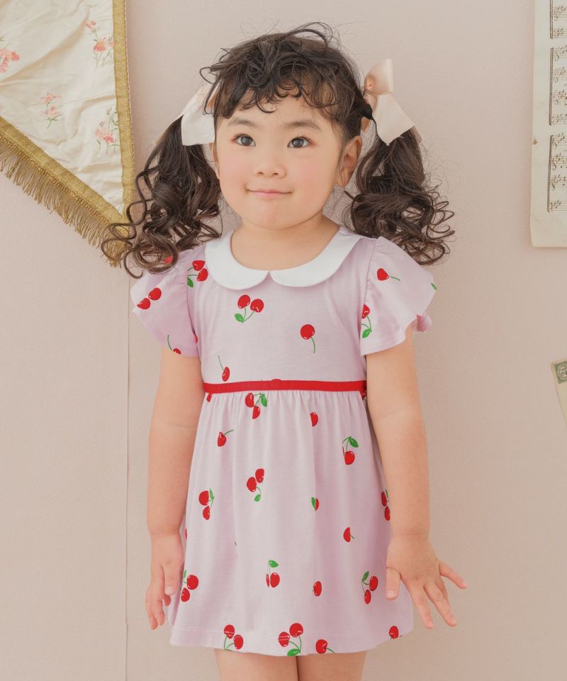 プライスダウン】襟付き さくらんぼ ワンピース｜ベビー・子供服