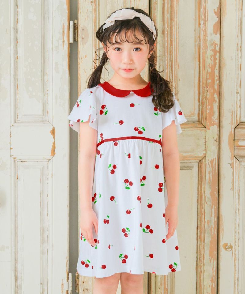 プライスダウン】襟付き さくらんぼ ワンピース｜ベビー・子供服