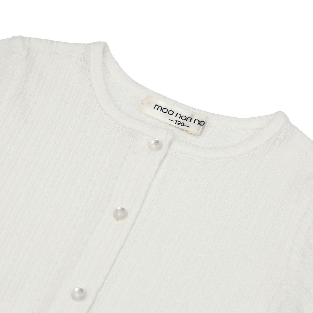 子供服 女の子 透かし柄 カーディガン オフホワイト(11) デザインポイント1