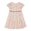 ベビー服 女の子 日本製 綿100％ 小花柄 リボン付き ワンピース ピンク(02) 背面