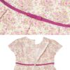 ベビー服 女の子 日本製 綿100％ 小花柄 リボン付き ワンピース ピンク(02) デザインポイント2