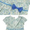 子供服 女の子 日本製 綿100％ 小花柄 プリーツ ワンピース ブルー(61) デザインポイント2