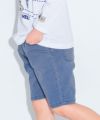 ベビー服 男の子 ストレッチデニム ポケット付き ハーフパンツ ブルー(61) モデル画像3